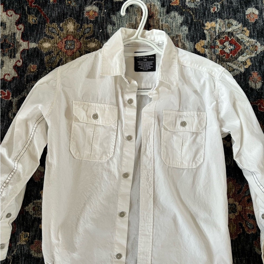 Calvin Klein Kids White Button Down Shirt